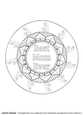 Mothers Day Mandala Coloring Page/Digi Stamp 2 - AE Version
