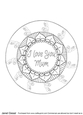 Mothers Day Mandala Colouring Page/Digi Stamp 3 - BE Version