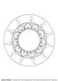 Mothers Day Mandala Coloring Page/Digi Stamp 5 - Customizable Version