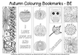 Autumn Colouring Bookmarks (British English) - Set of 5