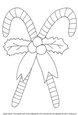 Candy Cane Coloring Page/Digi Stamp