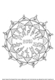 New Year Mandala Coloring Page/Digi Stamp
