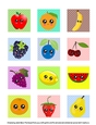 Kawaii Fruits Collage Sheet (2 x 2 inches; 600 x 600 pixels)