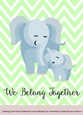 Mother and Baby Elephant Card Topper