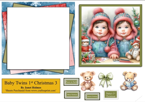 Baby twins first Christmas 3