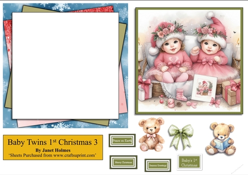 Baby twins first Christmas 4