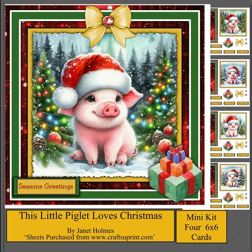 This little piglet loves Christmas