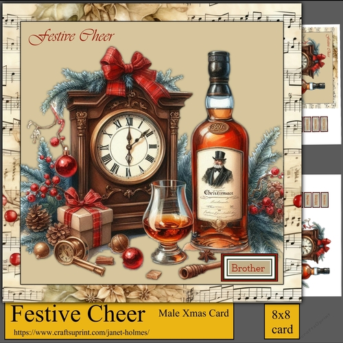 Festive Cheer Mens Christmas card