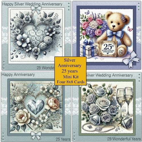 Silver wedding anniversary set 1