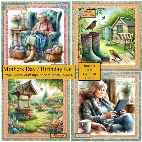 Mothers Day & Female Birthday card set 