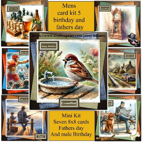 cup1373927_91280 - Mens card kit 5 birthday and fathers day