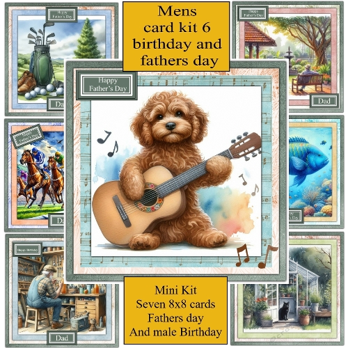 Mens card kit 6 birthday and fathers day