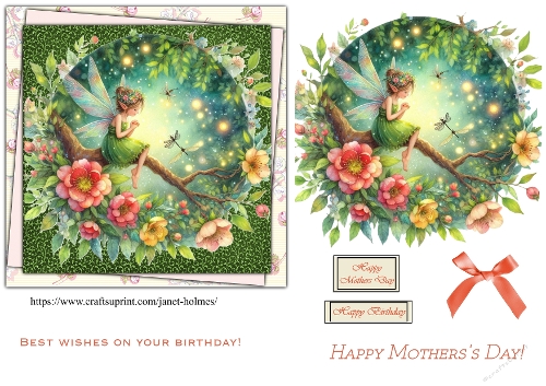 Fairy Wishes Mothers day and Birthday