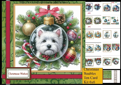 Baubles at Christmas (Ten card set 6x6)