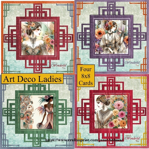 Art Deco Ladies 1 Birthday