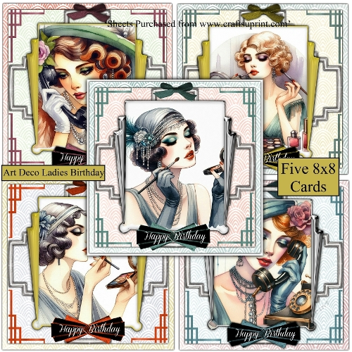 Art deco Ladies 2 Birthday