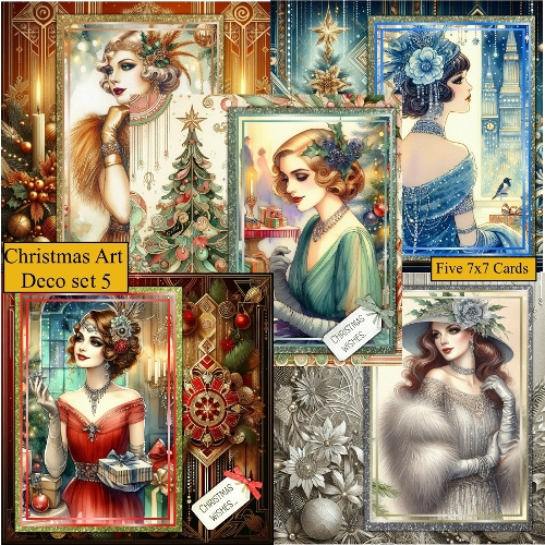 Christmas Art deco set 5 2025