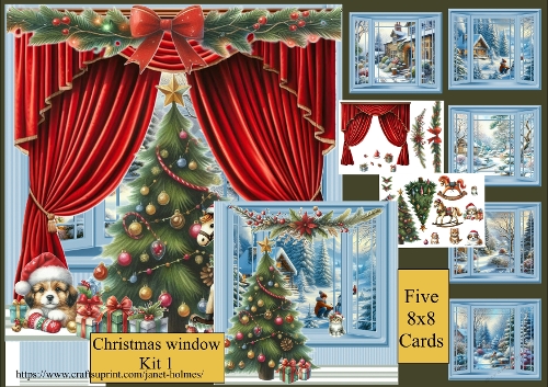 Christmas window design your own card set 1 New for 2025