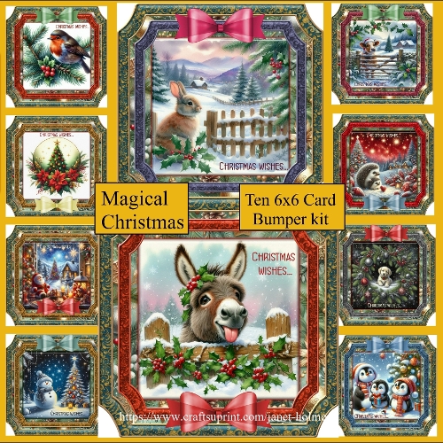 Magical Christmas Bumper Kit Ten 6x6 cards