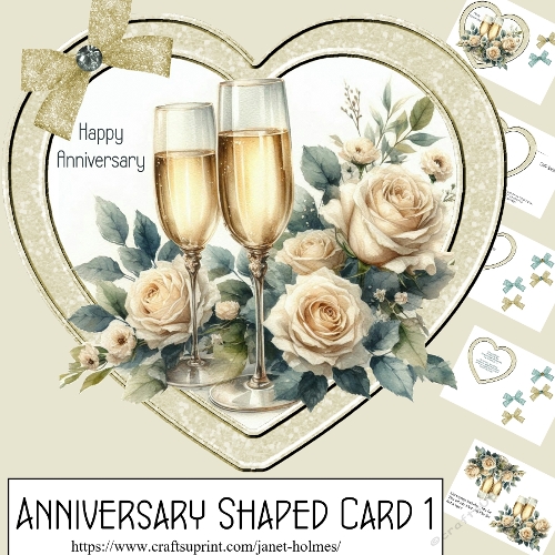 Shaped anniversary card