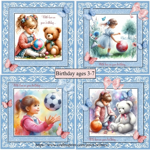 Birthday ages 3-7 girl