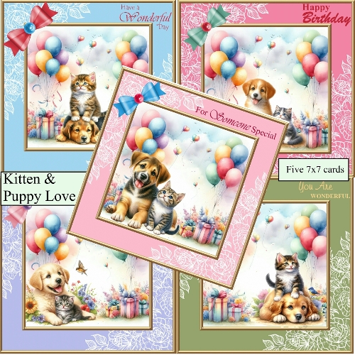 Kitten & Puppy Love female birthday