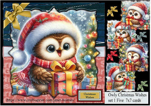 Owly Christmas Wishes set 1