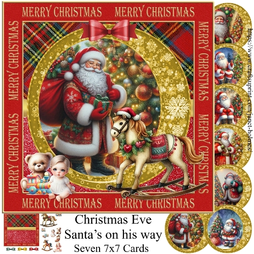 Christmas Eve Santas on his way