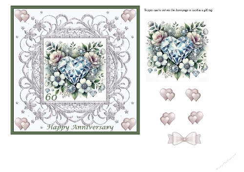 6x6 Diamond Anniversary Card