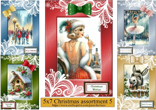 5x7 Christmas assortment 5