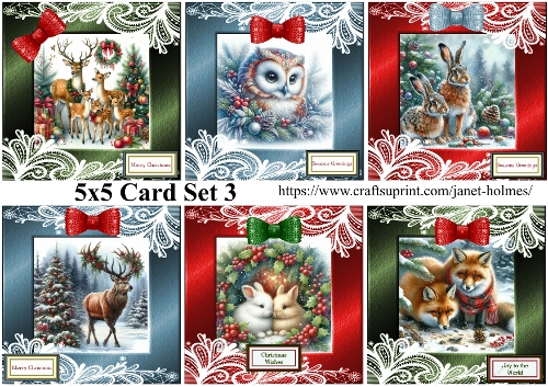 5x5 Christmas assortment set 3