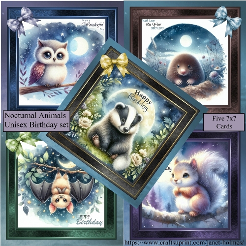 Nocturnal Animals Unisex Birthday set