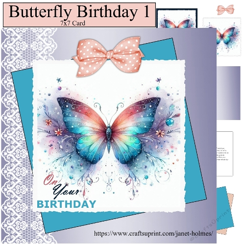 Birthday Butterfly card 1