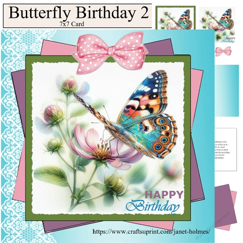 Birthday butterfly card 2