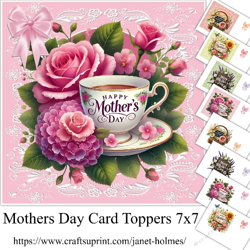 Mothers Day 7x7 Card Topper set