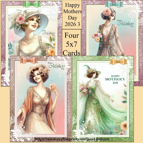Mothers day 5x7 card set 2