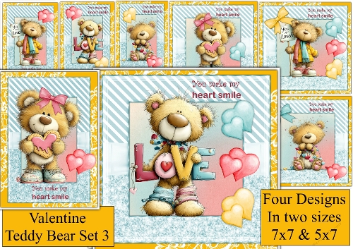Valentine teddy set 3