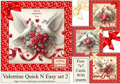Valentine Quick N Easy  set 2 (7x7Cards)