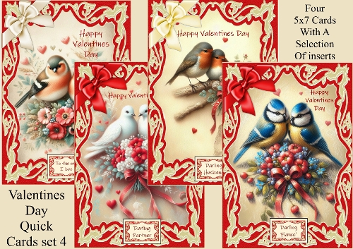 Valentine Quick N Easy set 4 (5x7Cards)