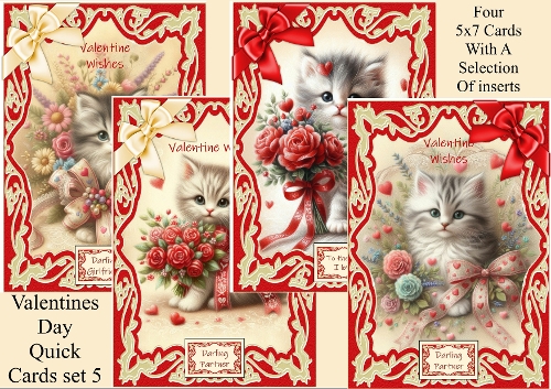 Valentine Quick N Easy set 5 (5x7Cards)