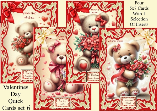 Valentine Quick N Easy set 6 (5x7Cards)