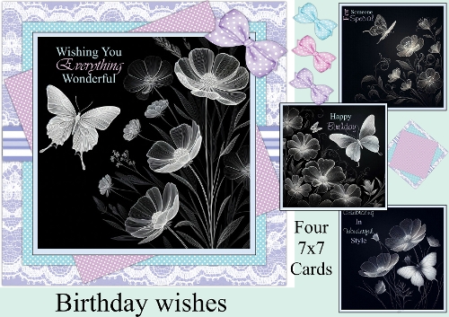 Birthday wishes 7x7 set 