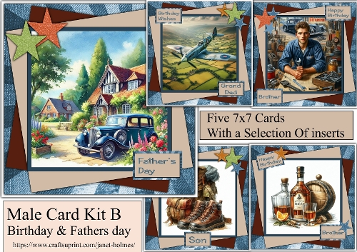 Male Card kit B Birthday and Fathers day