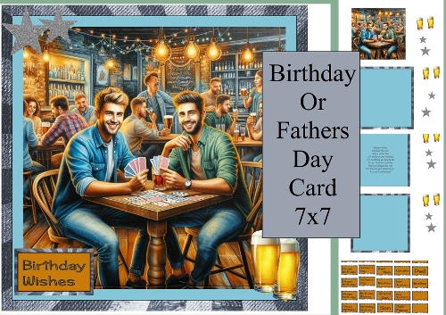 Down the pub playing cards