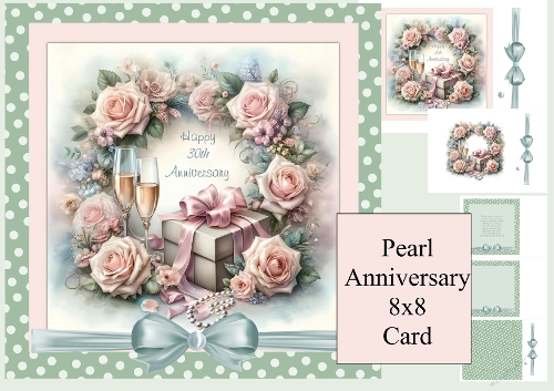Pearl anniversary 8x8 card