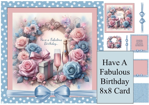 Have a Fabulous Birthday 8x8 card