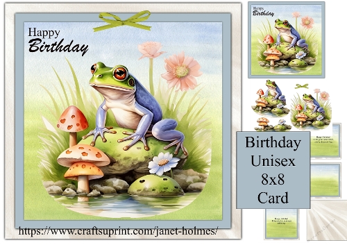 Birthday Unisex 8x8 card