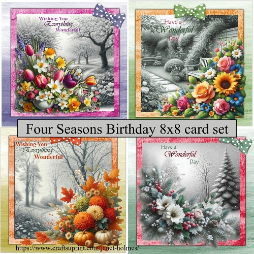 Four Seasons 8x8 card set