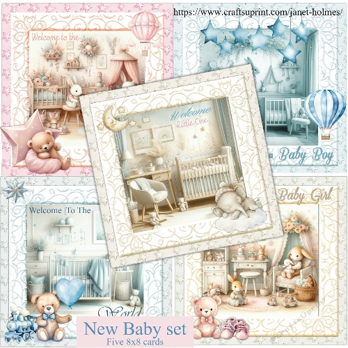 New Baby Card Mixed  set