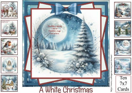 A WHITE CHRISTMAS a bumper of 10 cards new for 2026